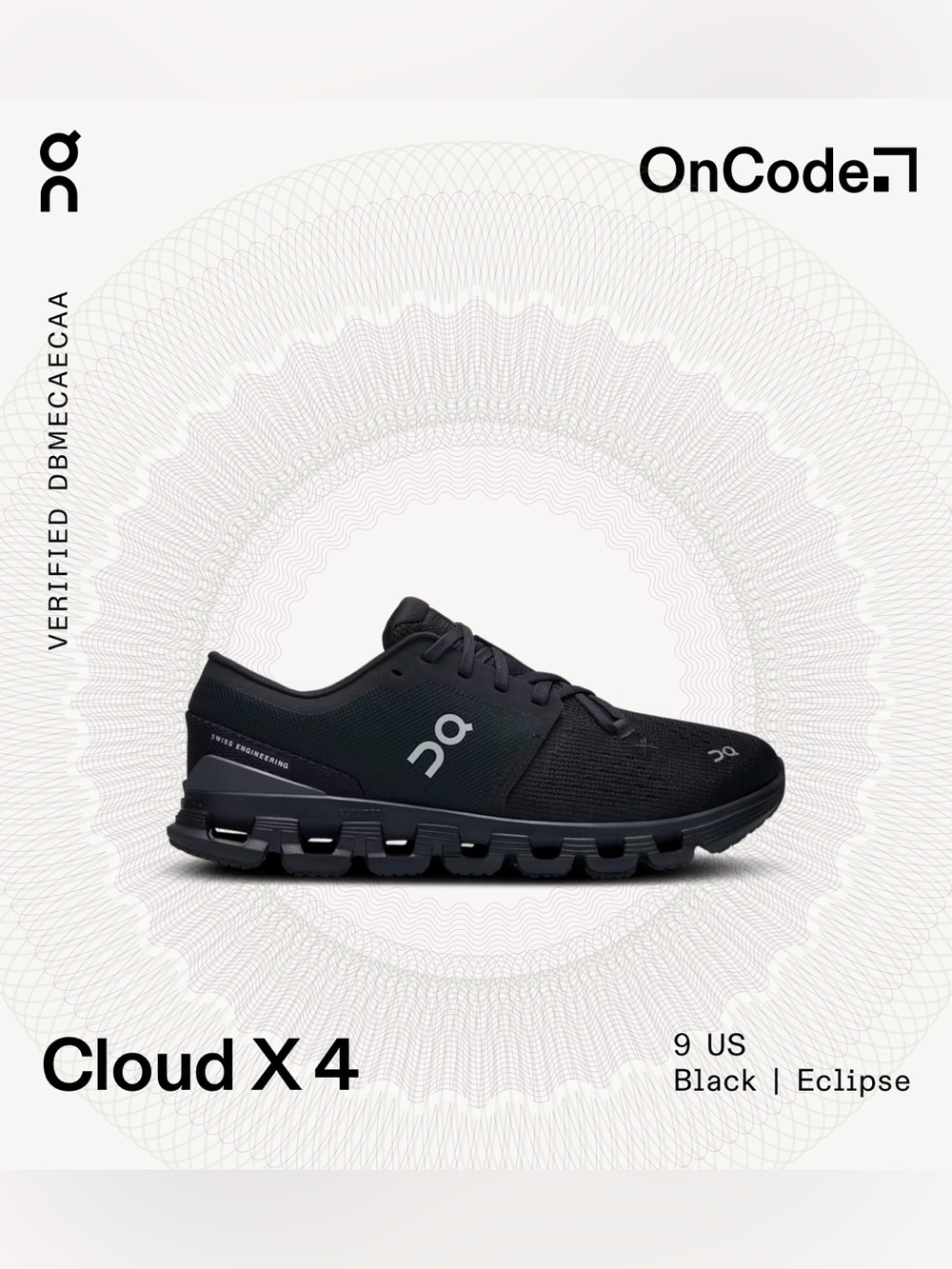 On Cloud Black Women's Running Sneakers